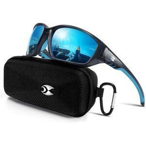 Sports Polarized Sunglasses for Men: UV400 Protection Sun Glasses Wrap Around